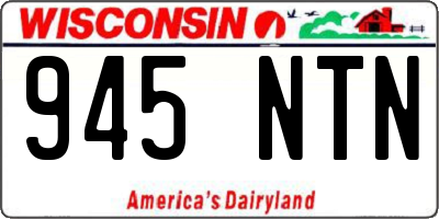 WI license plate 945NTN