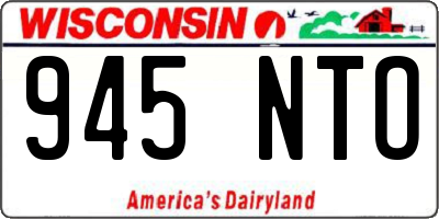 WI license plate 945NTO