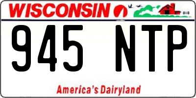WI license plate 945NTP