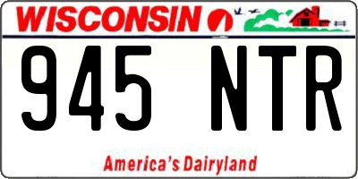 WI license plate 945NTR