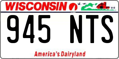 WI license plate 945NTS