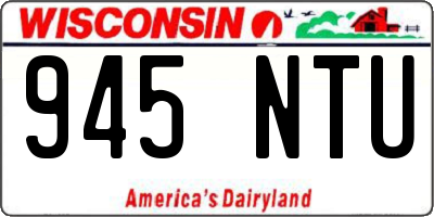 WI license plate 945NTU