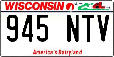 WI license plate 945NTV