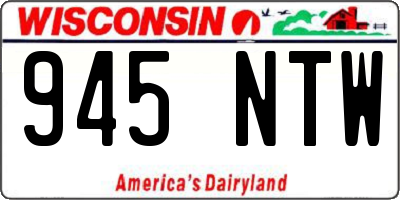 WI license plate 945NTW