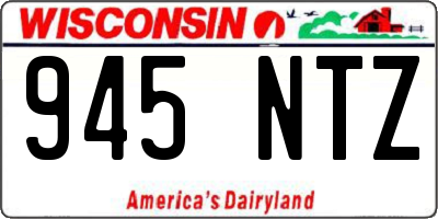 WI license plate 945NTZ