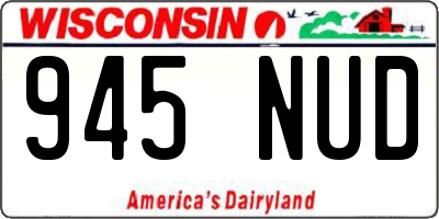 WI license plate 945NUD
