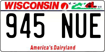 WI license plate 945NUE