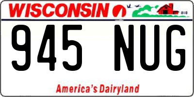 WI license plate 945NUG