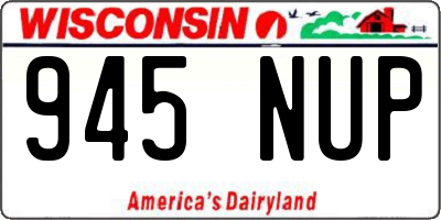 WI license plate 945NUP