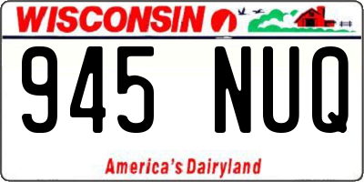 WI license plate 945NUQ
