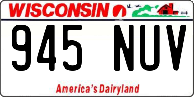 WI license plate 945NUV