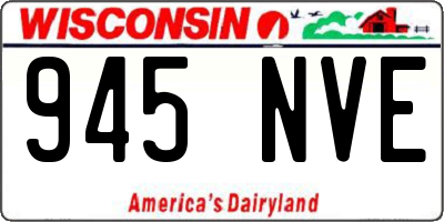 WI license plate 945NVE