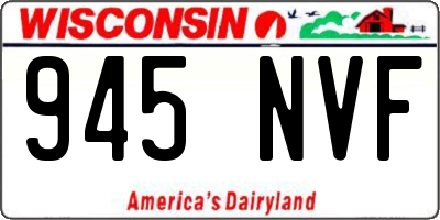 WI license plate 945NVF