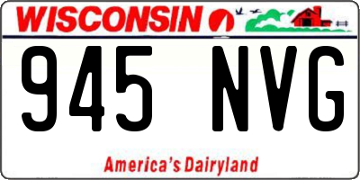 WI license plate 945NVG