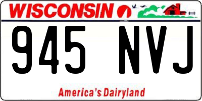 WI license plate 945NVJ