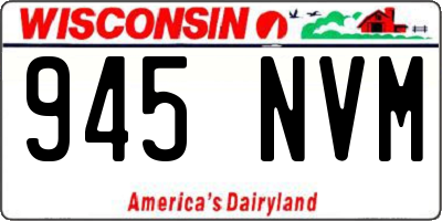 WI license plate 945NVM