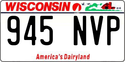 WI license plate 945NVP