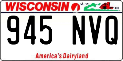 WI license plate 945NVQ