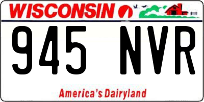 WI license plate 945NVR