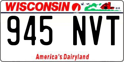 WI license plate 945NVT
