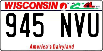 WI license plate 945NVU