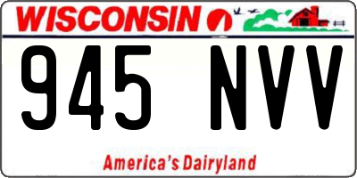 WI license plate 945NVV