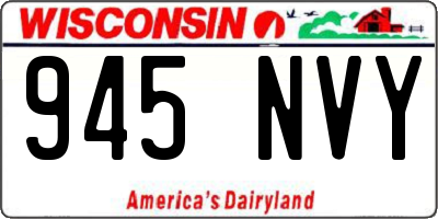WI license plate 945NVY