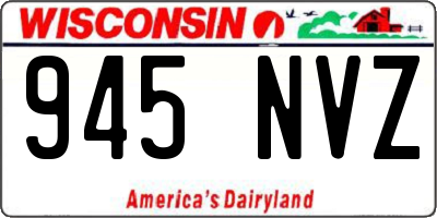 WI license plate 945NVZ