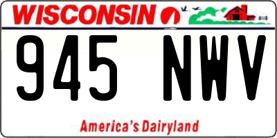 WI license plate 945NWV
