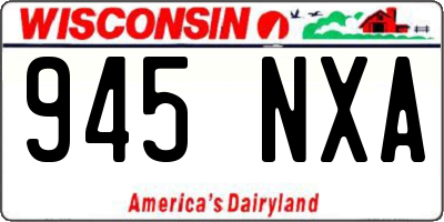 WI license plate 945NXA