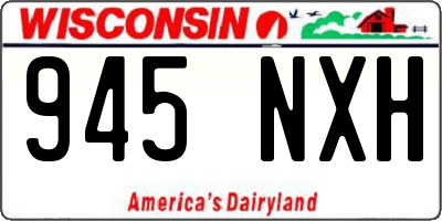 WI license plate 945NXH