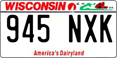 WI license plate 945NXK