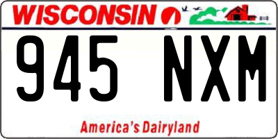 WI license plate 945NXM