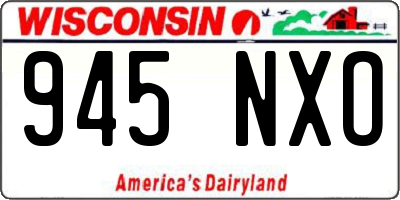 WI license plate 945NXO