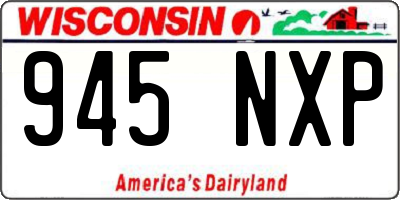 WI license plate 945NXP