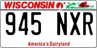 WI license plate 945NXR