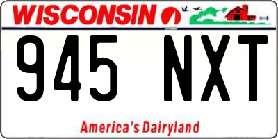WI license plate 945NXT