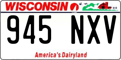 WI license plate 945NXV