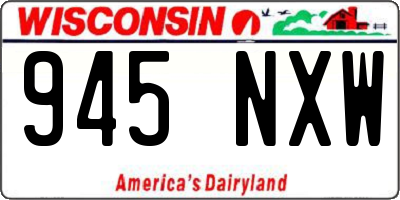 WI license plate 945NXW