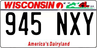WI license plate 945NXY