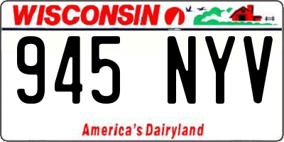 WI license plate 945NYV
