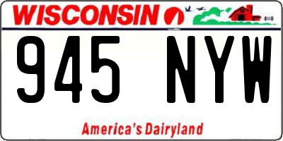 WI license plate 945NYW