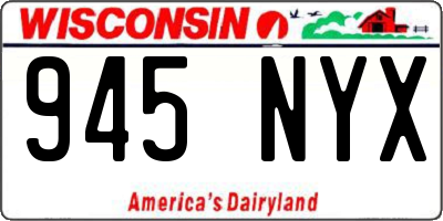 WI license plate 945NYX