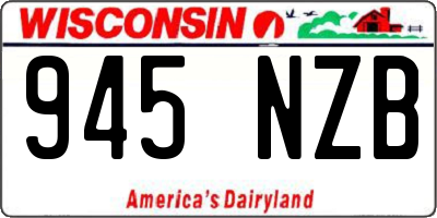 WI license plate 945NZB