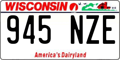 WI license plate 945NZE