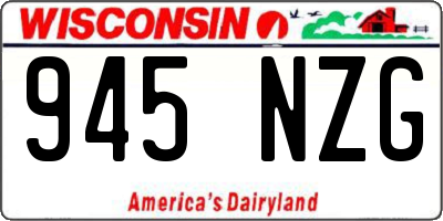 WI license plate 945NZG