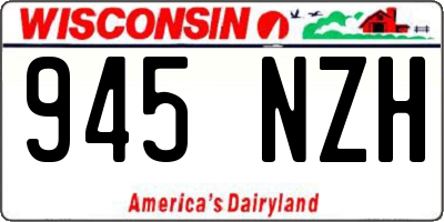 WI license plate 945NZH