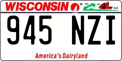 WI license plate 945NZI