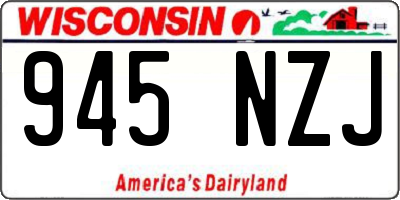 WI license plate 945NZJ