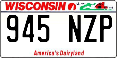 WI license plate 945NZP